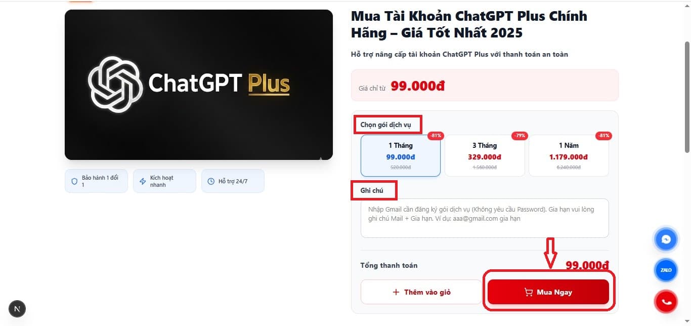 Bước 1: Tìm kiếm và truy cập sản phẩm